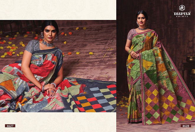 Deeptex Mother India Vol 46 Regular Wear Wholesale Cotton Printed Sarees
